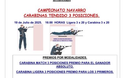 CARTEL CAMPEONATO NAVARRO CARABINAS 3 POSICIONES.