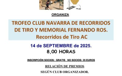 CARTEL TROFEO CLUB NAVARRA RRTT Y MEMORIAL F ROS