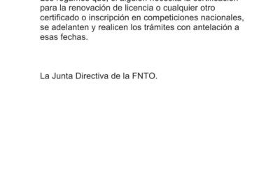 AVISO IMPORTANTE DE CIERRE DE OFICINAS.