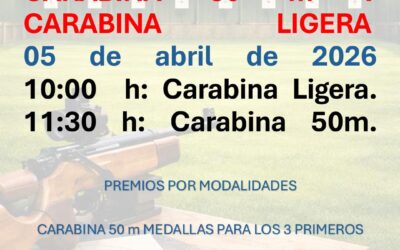 Cartel Campeonato Navarro de Carabina Ligera y Carabina 50m.