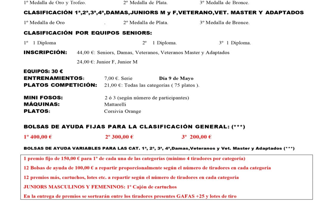 Cartel del Campeonato de España absoluto y categorías mini foso
