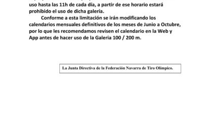 Restricciones 100 y 200 m por riesgo extremo de incendio